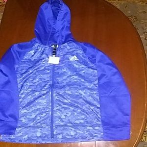 Boys blue hoodie size 10-12 Adidas new